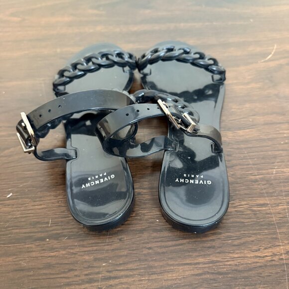 Givenchy Jelly Sandals Womens EU 38 US 7.5-8‎ Black Casual - Picture 7 of 11